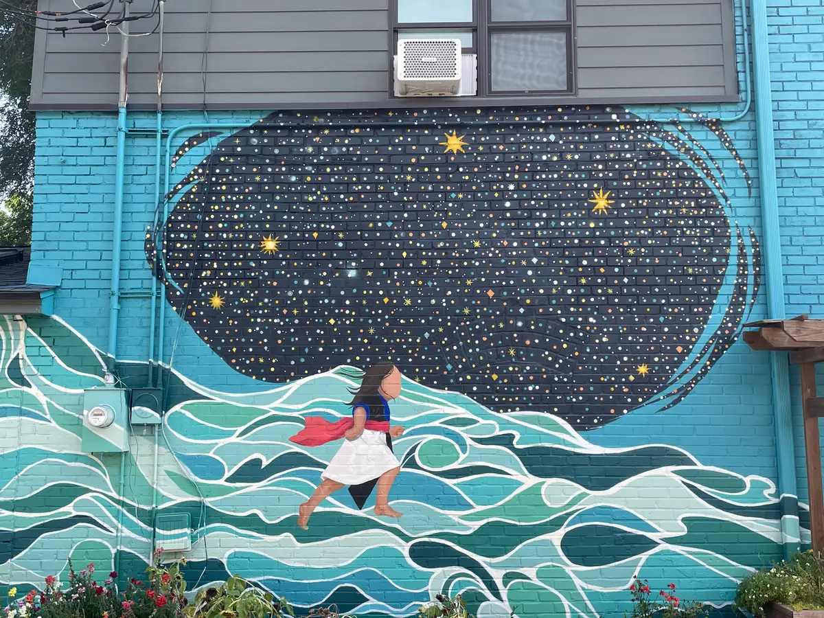 The Grieving Wall mural at 213 Front Ave in the Northend neighborhood of Saint Paul.